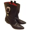 Black Leather Boots Cesare Paciotti
