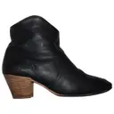 Black Leather Ankle boots Isabel Marant