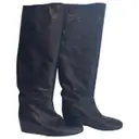 Black Leather Boots Lanvin