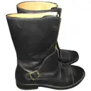 Leather biker boots C.B. Made In Italy