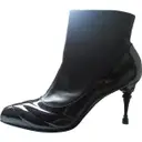 Black Leather Ankle boots Celine