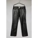 Leather straight pants Celine - Vintage