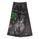 Leather mid-length skirt Christian Dior