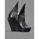 Leather open toe boots Cinzia Araia