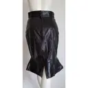 Buy Claude Montana Leather mid-length skirt online - Vintage