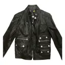 Leather biker jacket D&G