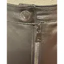 Leather mid-length skirt D&G