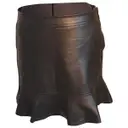Leather mini skirt Diesel Black Gold