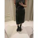 Leather mid-length skirt Dior - Vintage