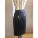 Leather mid-length skirt Dior - Vintage