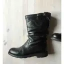 Leather biker boots Bikkembergs