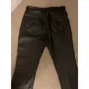 Leather straight pants Dkny