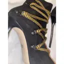 Leather open toe boots Dsquared2