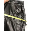 Leather straight pants Dsquared2