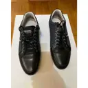 Buy Emporio Armani Leather trainers online