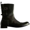 Leather boots Ermenegildo Zegna