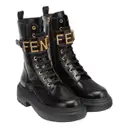 Leather biker boots Fendi