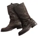 Leather biker boots GEOX