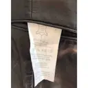 Leather cardi coat Gianni Versace