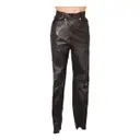 Leather trousers Gianni Versace - Vintage
