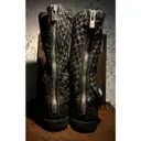 Leather biker boots Guidi