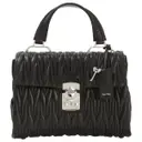Black Leather Handbag Miu Miu