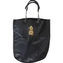 Black Leather Handbag Sous Les Pavés