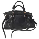Black Leather Handbag Vitello Miu Miu