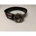Interlocking Buckle leather belt Gucci
