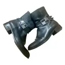 Leather ankle boots Isaia Napoli