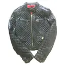 Black Leather Jacket D&G
