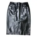 Leather mid-length skirt Jaeger