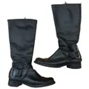 Leather biker boots Janet & Janet
