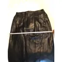 Leather mid-length skirt Jitrois - Vintage
