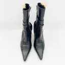 Leather ankle boots John Galliano - Vintage