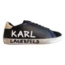 Leather low trainers Karl Lagerfeld