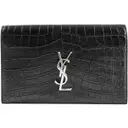 Kate monogramme leather clutch bag Saint Laurent