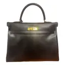 Kelly 35 leather handbag Hermès - Vintage