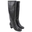 Leather riding boots Lanvin
