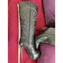 Leather cowboy boots Lanvin