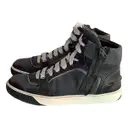 Leather high trainers Lanvin