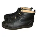 Louis junior spike leather high trainers Christian Louboutin