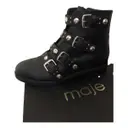 Leather ankle boots Maje