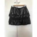Maje Leather mini skirt for sale