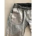 Leather large pants Maje