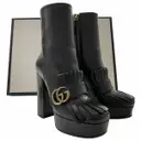 Marmont leather ankle boots Gucci