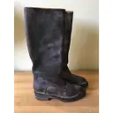 Michel Perry Leather biker boots for sale