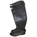 Leather riding boots Miu Miu