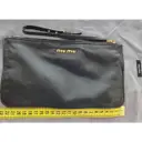 Leather clutch bag Miu Miu