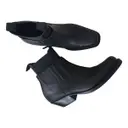 Leather mocassin boots MM6